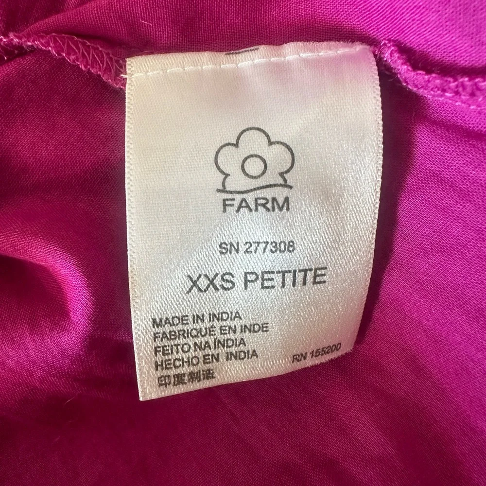 Farm Rio for Anthropologie Kelsie Peasant Blouse Size XXS Petite